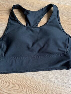 DSG Women's Black Racerback Sports Bra with Wide Support Band